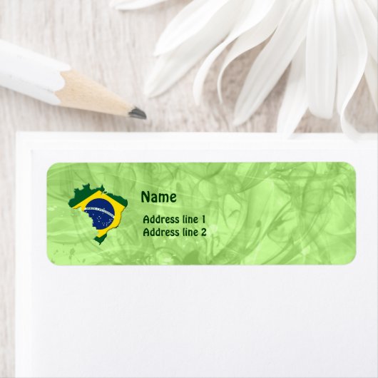 ブラジルの地図 ラベル (インサイチュ)