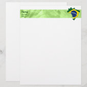 ブラジルの地図 レターヘッド (正面/裏面)