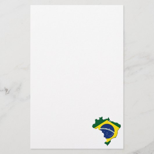 ブラジルの地図 便箋 (正面)