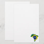 ブラジルの地図 便箋 (正面/裏面)