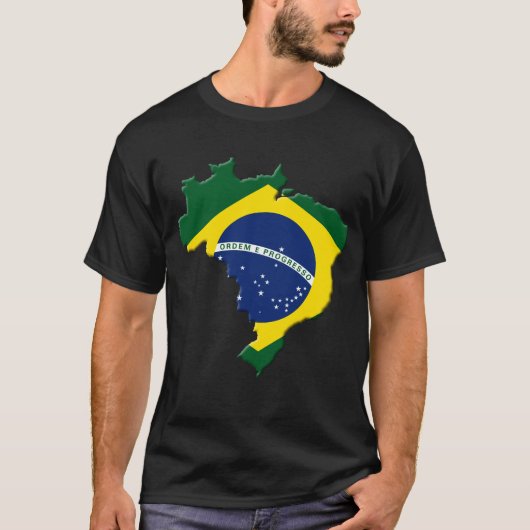 ブラジルの地図 Tシャツ (正面)