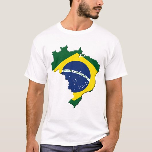 ブラジルの地図 Tシャツ (正面)