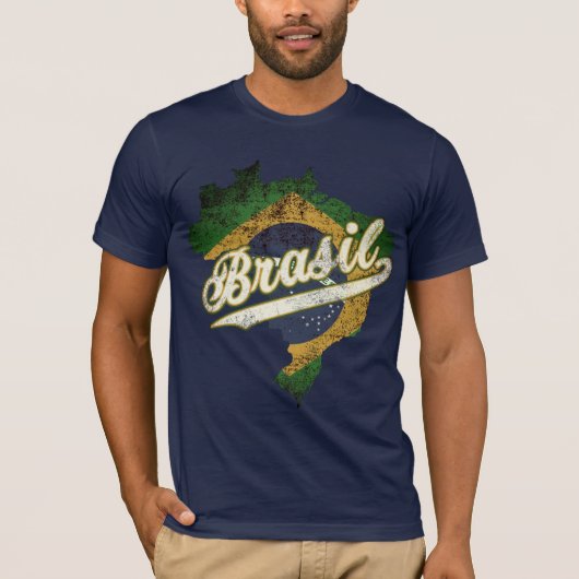 ブラジルの地図 Tシャツ (正面)