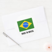 ブラジルの大きな丸いステッカーで作られた ラウンドシール (封筒)