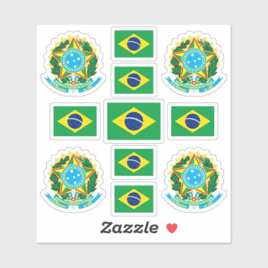 ブラジルの州の記号/腕と旗のコート シール (シート)