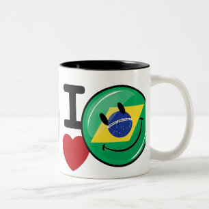 ブラジルの微笑の顔からの愛 ツートーンマグカップ