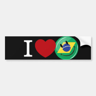 ブラジルの微笑の顔からの愛 バンパーステッカー