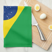 ブラジルの愛国旗 キッチンタオル (四つ折り)