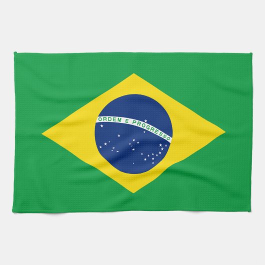 ブラジルの愛国旗 キッチンタオル (横)