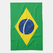 ブラジルの愛国旗 キッチンタオル (縦)