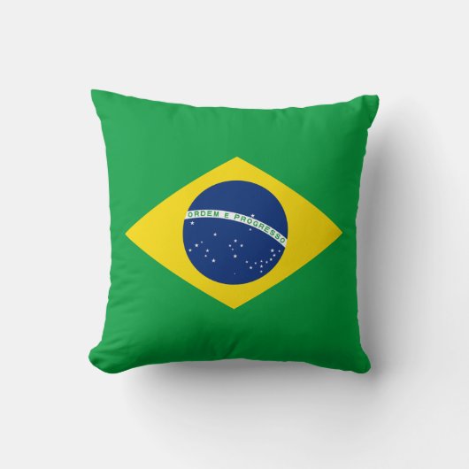 ブラジルの愛国旗 クッション (正面)