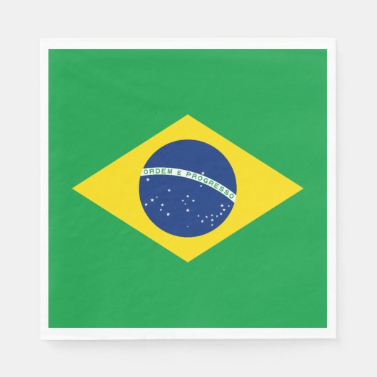 ブラジルの愛国旗 スタンダードランチョンナプキン (正面)