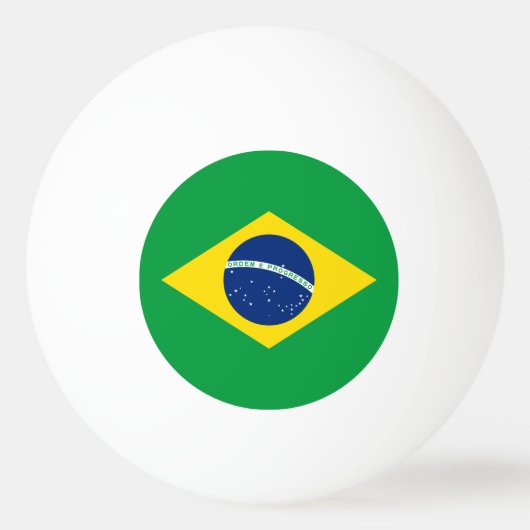 ブラジルの愛国旗 卓球ボール (裏面)