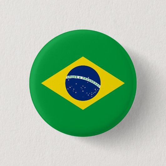 ブラジルの愛国旗 缶バッジ (正面)