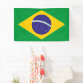 ブラジルの愛国的なバナーのカラフルな屋外壁の装飾 横断幕 (インサイチュ)
