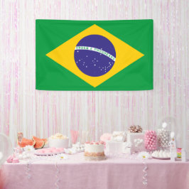 ブラジルの愛国的なバナーのカラフルな屋外壁の装飾 横断幕