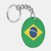 ブラジルの愛国的な国旗 キーホルダー (正面左)