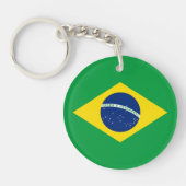 ブラジルの愛国的な国旗 キーホルダー (正面)