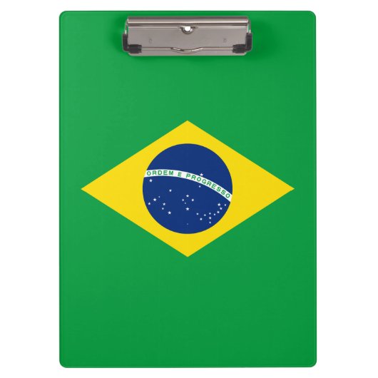 ブラジルの愛国的な国旗 クリップボード (正面)
