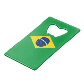 ブラジルの愛国的な国旗 クレジットカード栓抜き (裏面アングル)