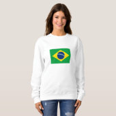 ブラジルの愛国的な国旗 スウェットシャツ (正面フル)