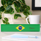 ブラジルの愛国的な国旗 デスクネームプレート