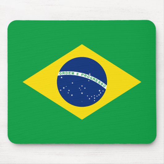 ブラジルの愛国的な国旗 マウスパッド (正面)