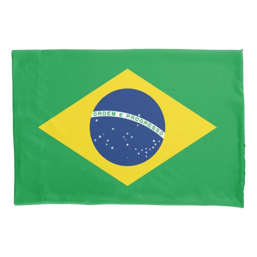 ブラジルの愛国的な国旗 枕カバー (正面)