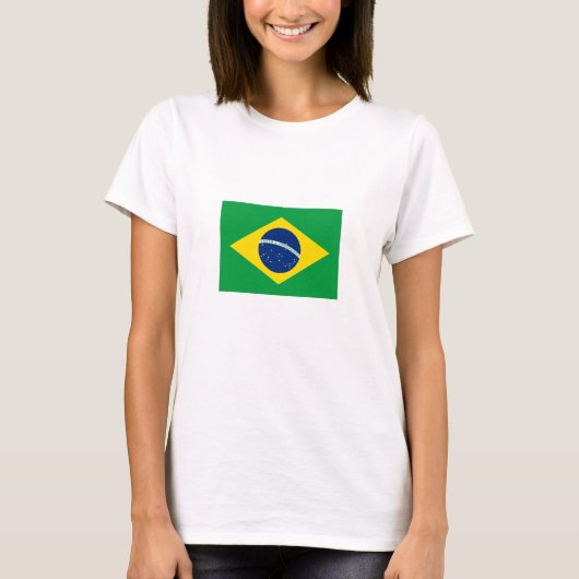 ブラジルの愛国的な国旗 Tシャツ (正面)