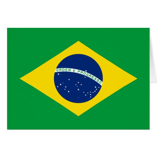 ブラジルの愛国的な旗 (正面横)