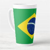 ブラジルの愛国的な旗 カフェラテマグ (左アングル)