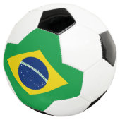ブラジルの愛国的な旗 サッカーボール (3/4)