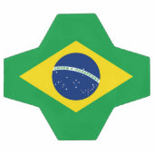 ブラジルの愛国的な旗 サッカーボール (フラット)