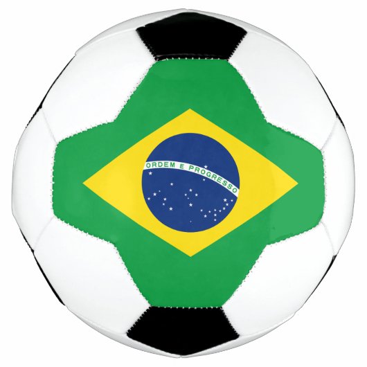 ブラジルの愛国的な旗 サッカーボール (正面)
