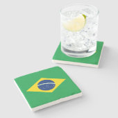 ブラジルの愛国的な旗 ストーンコースター (横)