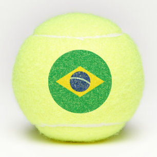 ブラジルの愛国的な旗 テニスボール