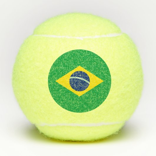 ブラジルの愛国的な旗 テニスボール (正面)