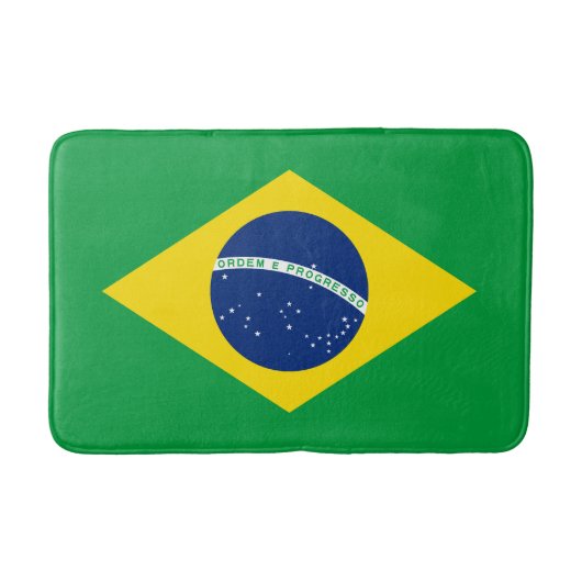 ブラジルの愛国的な旗 バスマット (正面)