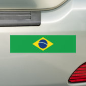 ブラジルの愛国的な旗 バンパーステッカー (車上)
