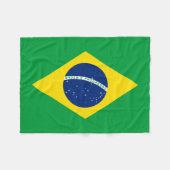 ブラジルの愛国的な旗 フリースブランケット (正面(横))