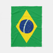 ブラジルの愛国的な旗 フリースブランケット (正面)