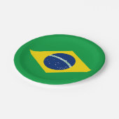 ブラジルの愛国的な旗 ペーパープレート (アングル)