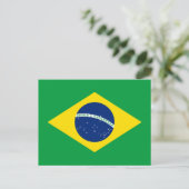 ブラジルの愛国的な旗 ポストカード (スタンド正面)