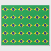 ブラジルの愛国的な旗 ラッピングペーパー (フラット)