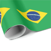 ブラジルの愛国的な旗 ラッピングペーパー (ロールコーナー)