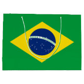 ブラジルの愛国的な旗 ラージペーパーバッグ (裏面)