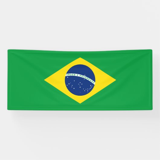 ブラジルの愛国的な旗 横断幕 (横)