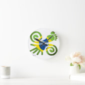 ブラジルの愛、平和、運、WWW.DRCHOS.COMの骨董品、 ラウンド壁時計 (ホーム)