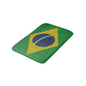 ブラジルの抽象的でグランジな旗のイラストレーション バスマット (アングル)