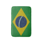 ブラジルの抽象的でグランジな旗のイラストレーション バスマット (正面縦)